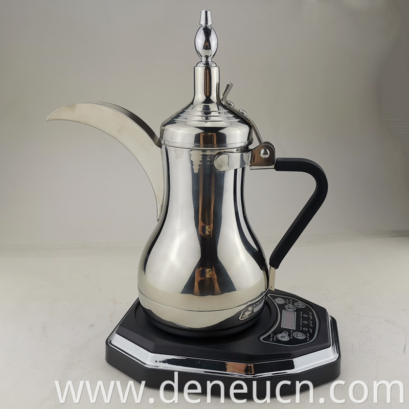 Electric 800w 1200w 1800w Arabic coffee and tea maker in gold color 400ml 600ml 1000ml